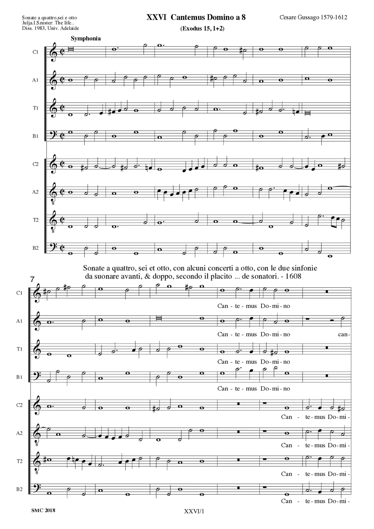 Cantemus Domino - Page 1