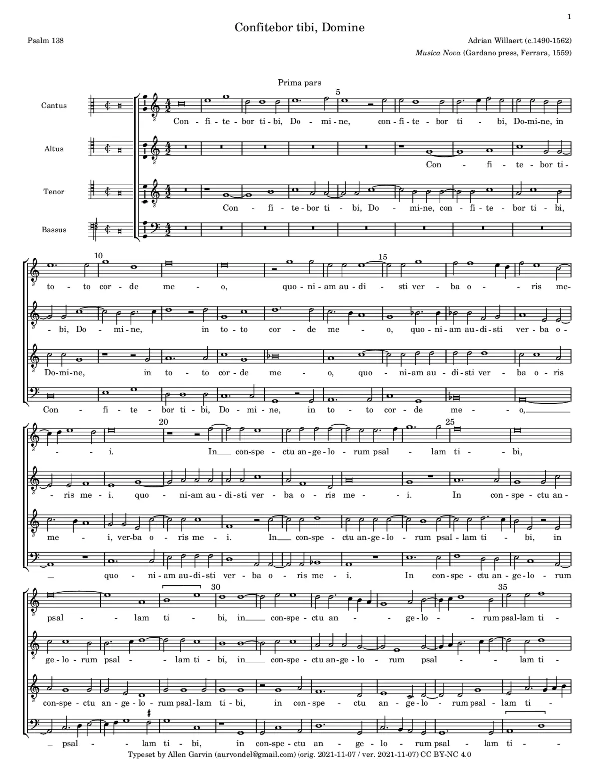 Confitebor tibi Domine - Page 1