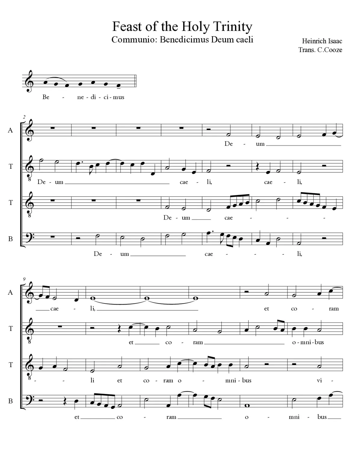Benedicimus Deum caeli - Page 1