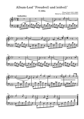 Album-Leaf 'Freudvoll und leidvoll', S.166n