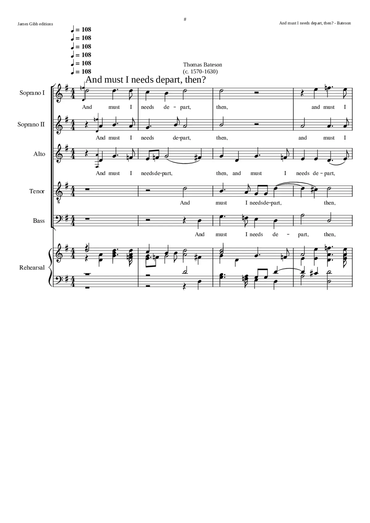 And must I needs depart then? - Page 1