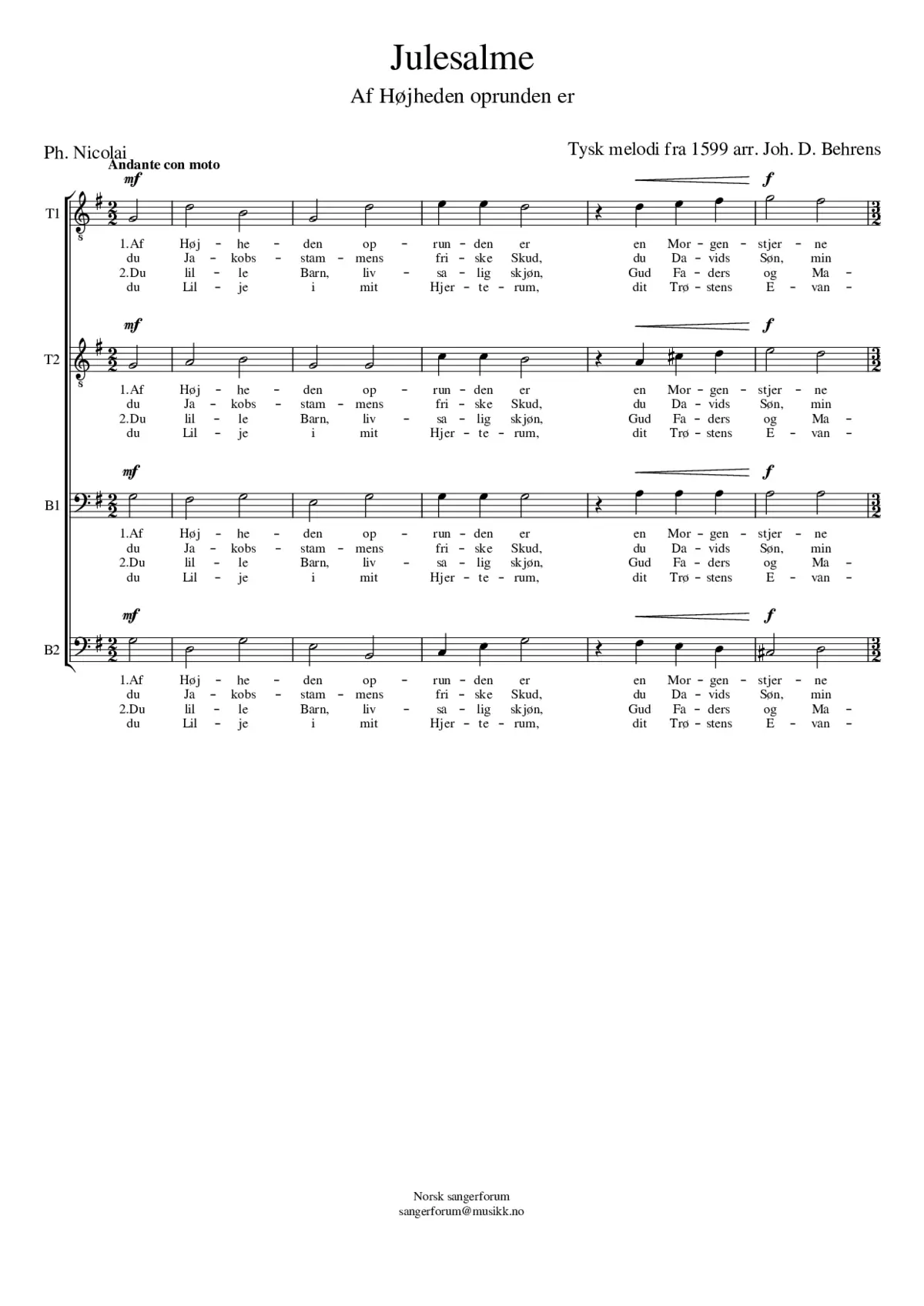 Julesalme (Af højheden oprunden er) - Page 1