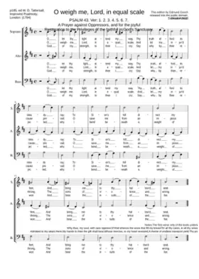 O weigh me Lord in equal scale