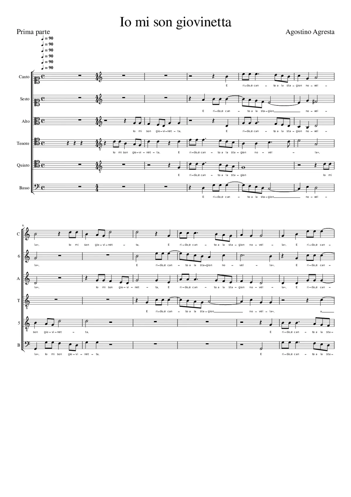 Io mi son giovinetta - Page 1
