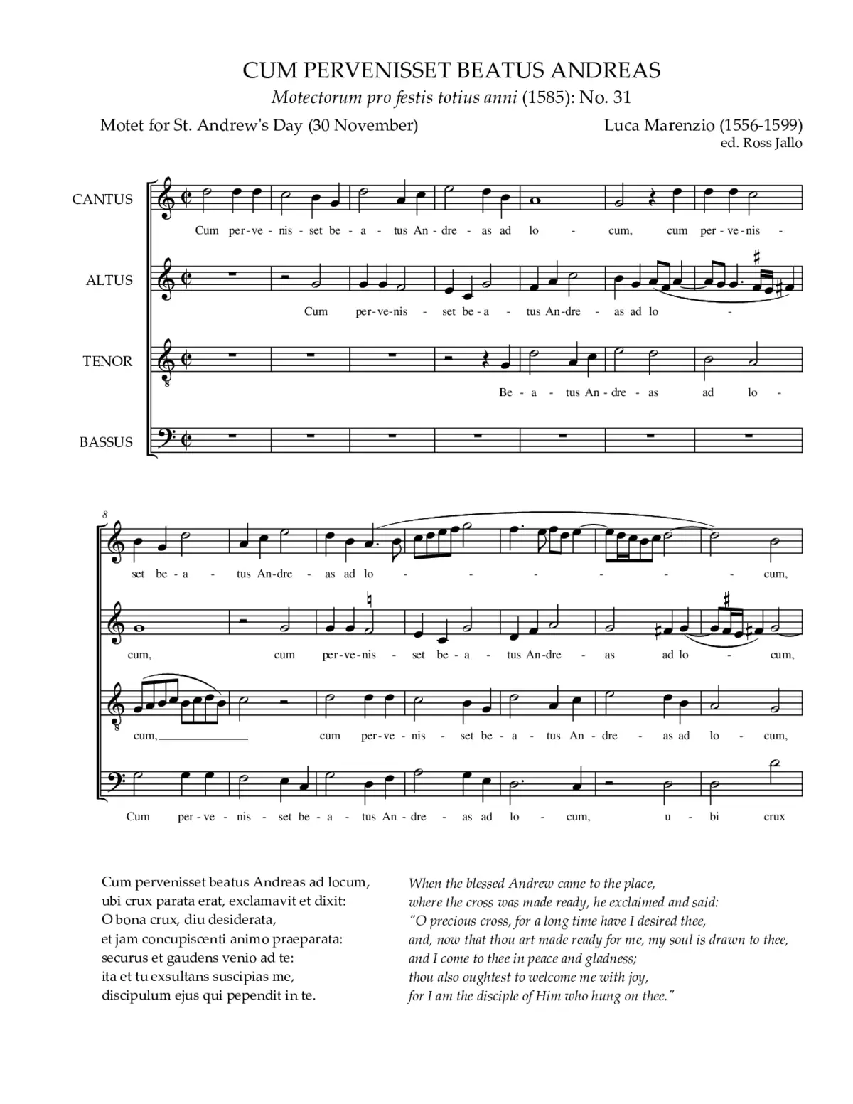 Cum pervenisset beatus Andreas - Page 1