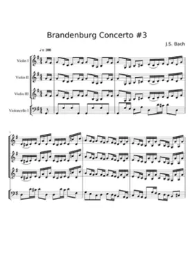 Brandenburg Concerto No.3 in G major BWV 1048