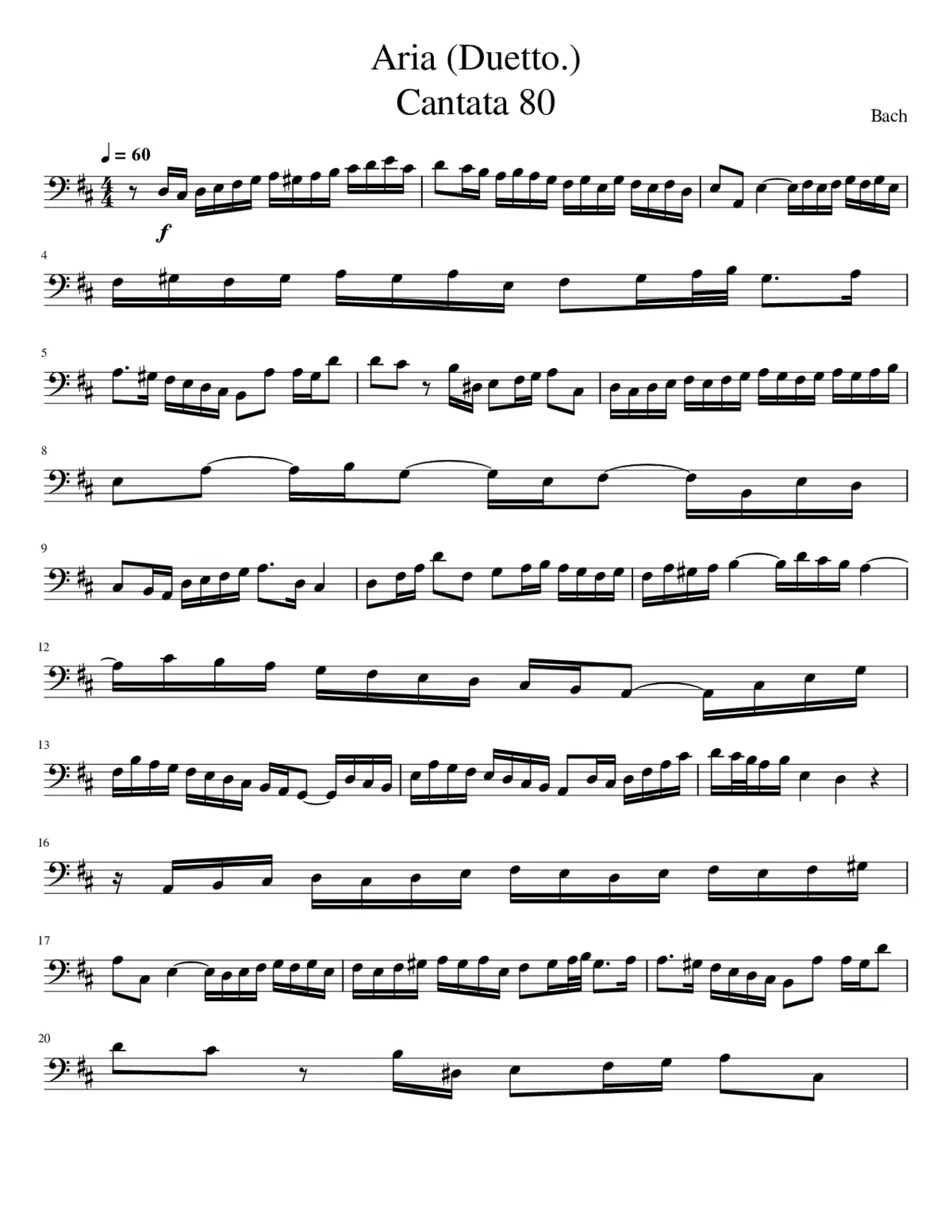 Bach Cantata 80 Bass/Soprano Duet - Page 1
