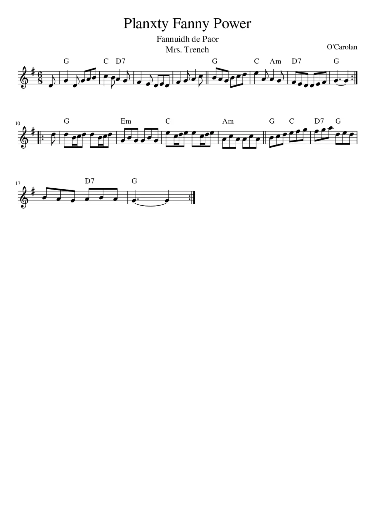 Planxty Fanny Power - Page 1