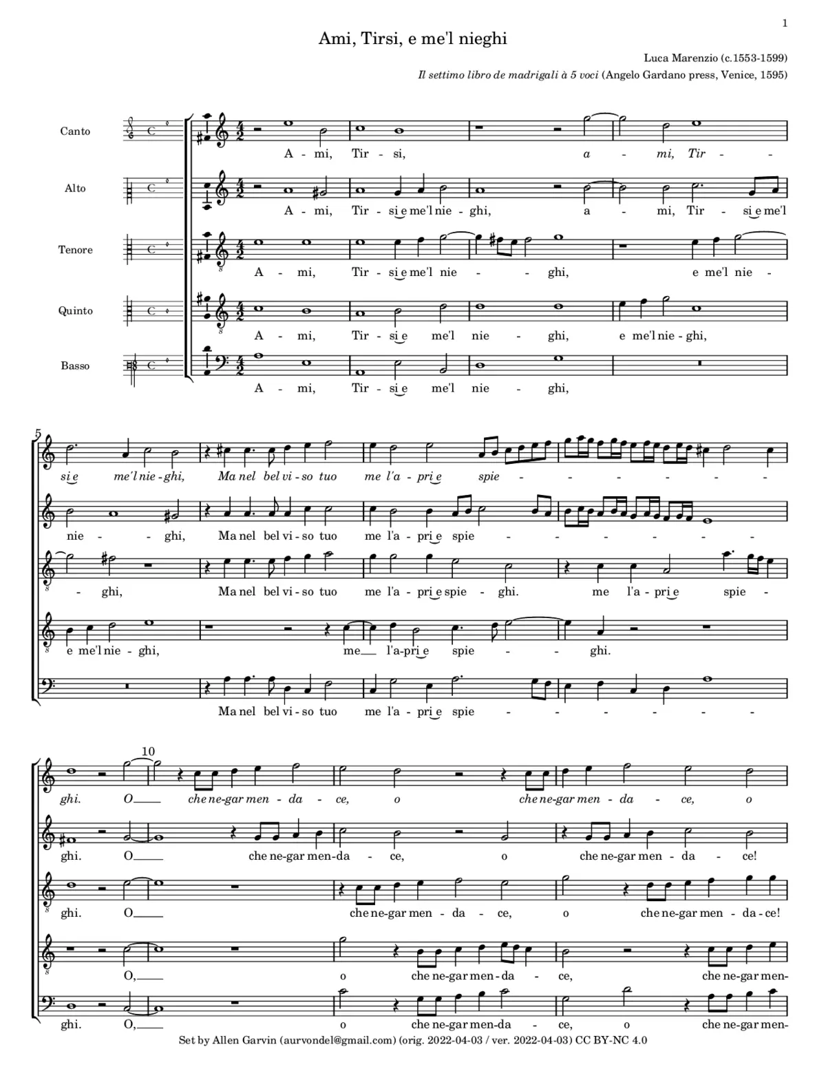 Ami Tirsi e me'l nieghi - Page 1