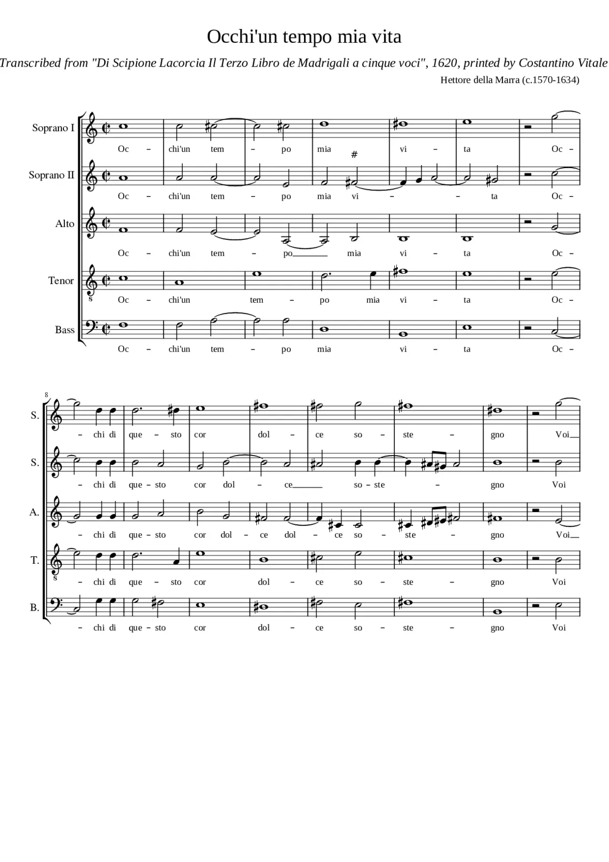 Occhi'un tempo mia vita - Page 1