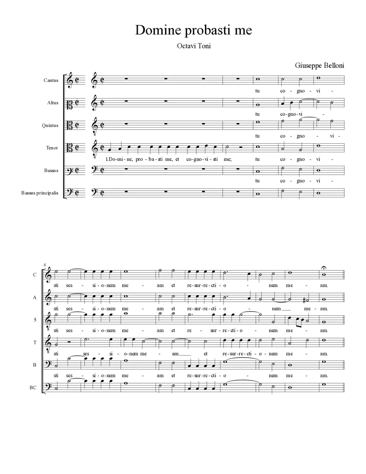 Domine probasti me - Page 1