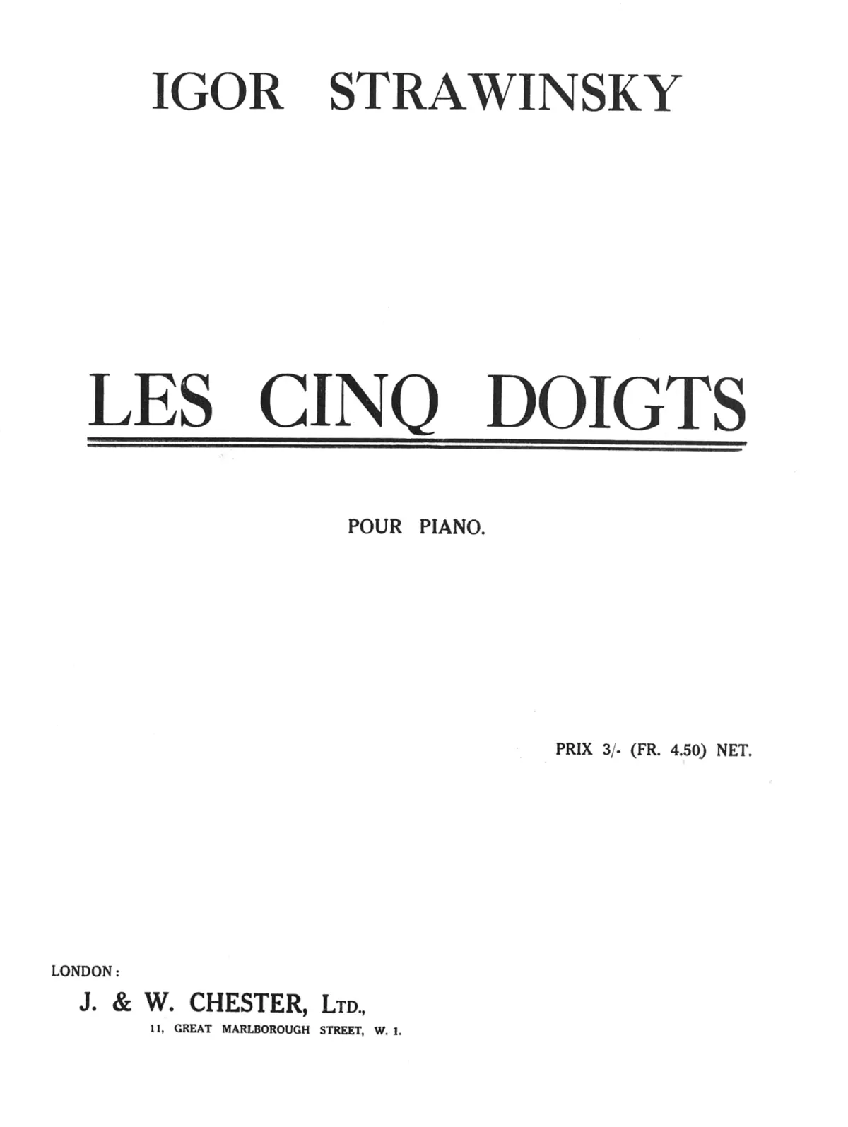 Les cinq doigts - Page 1