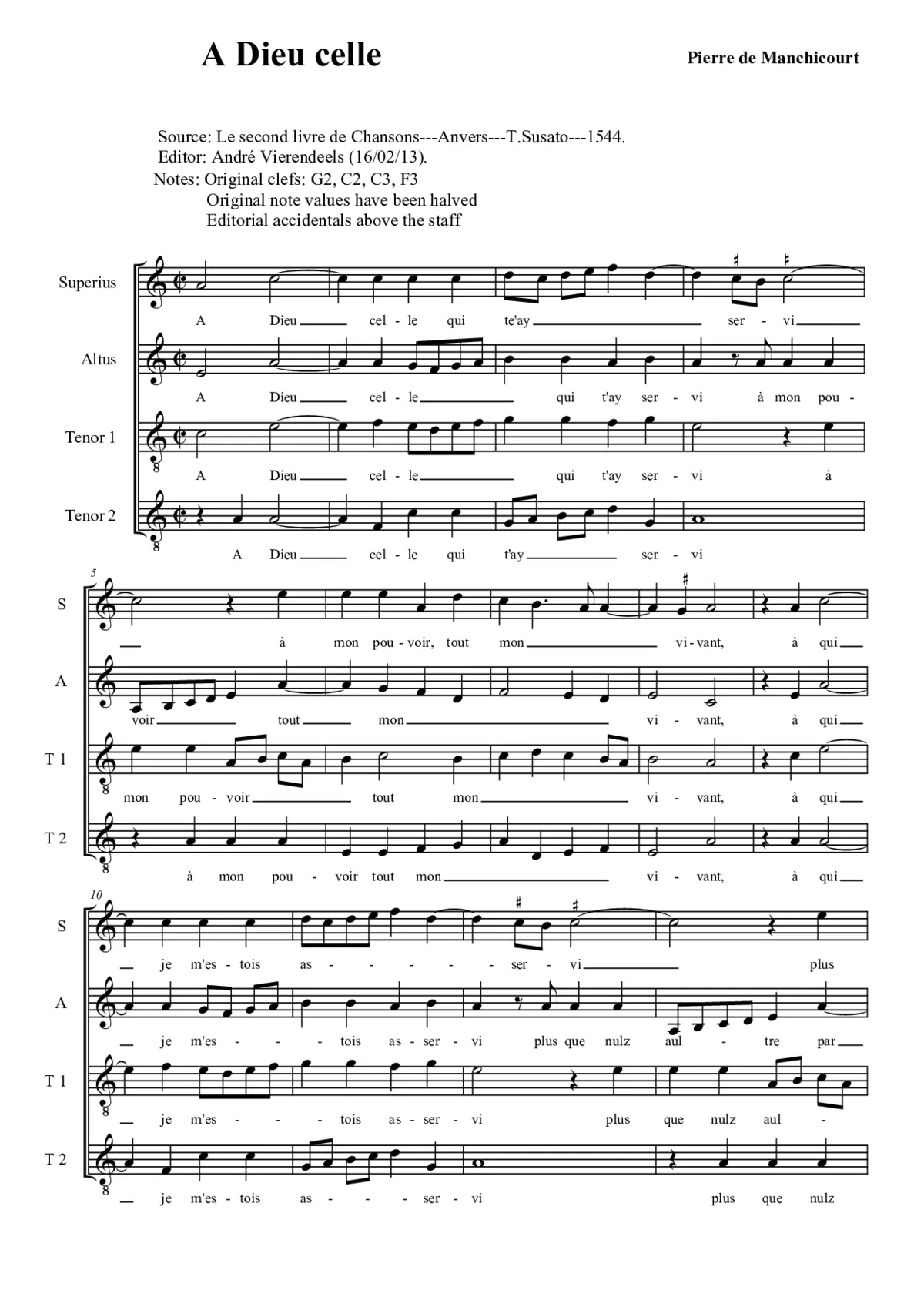 A Dieu celle - Page 1