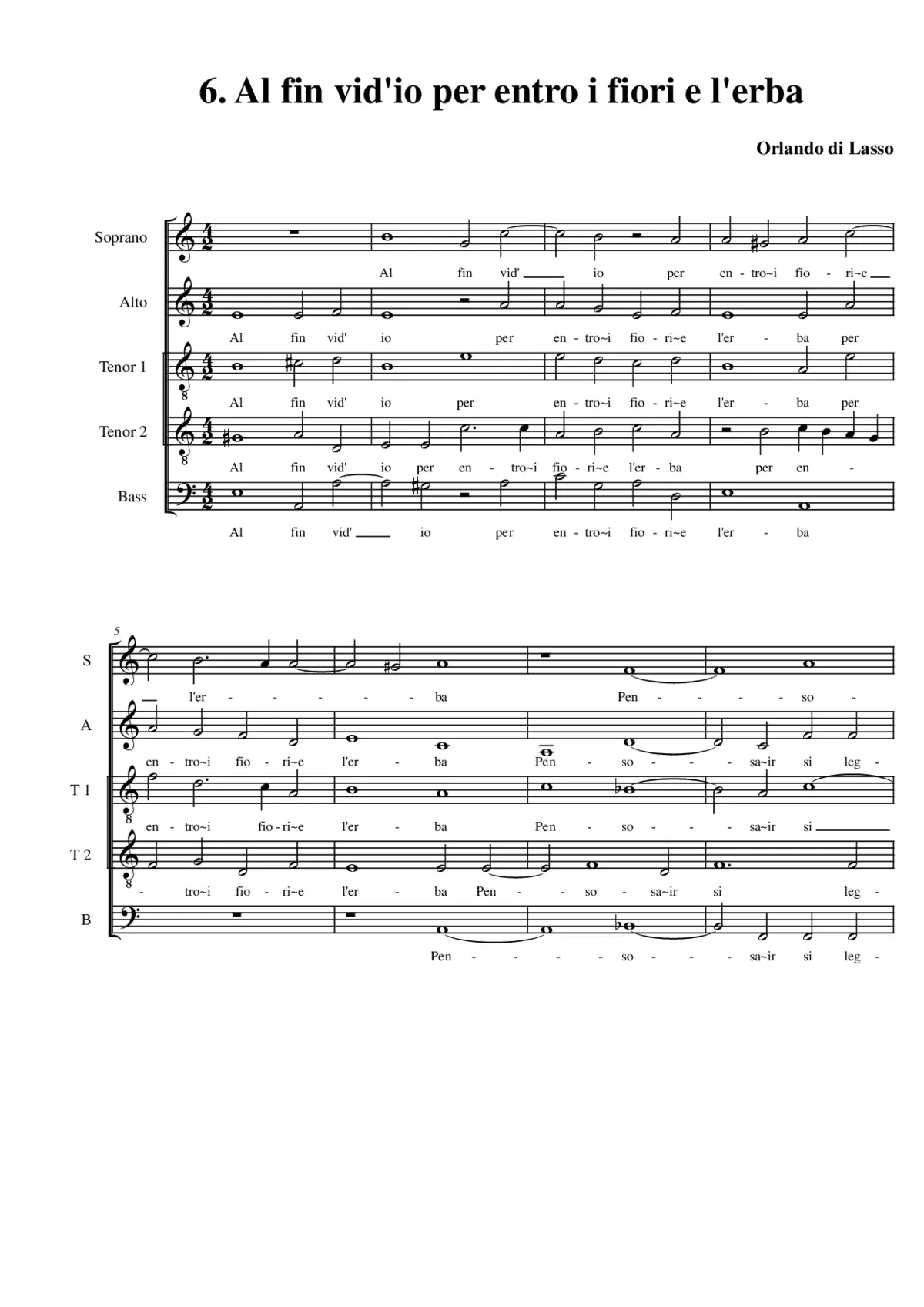 Al fin vid' io per entro - Page 1