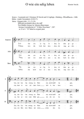 O wie ein selig Leben
