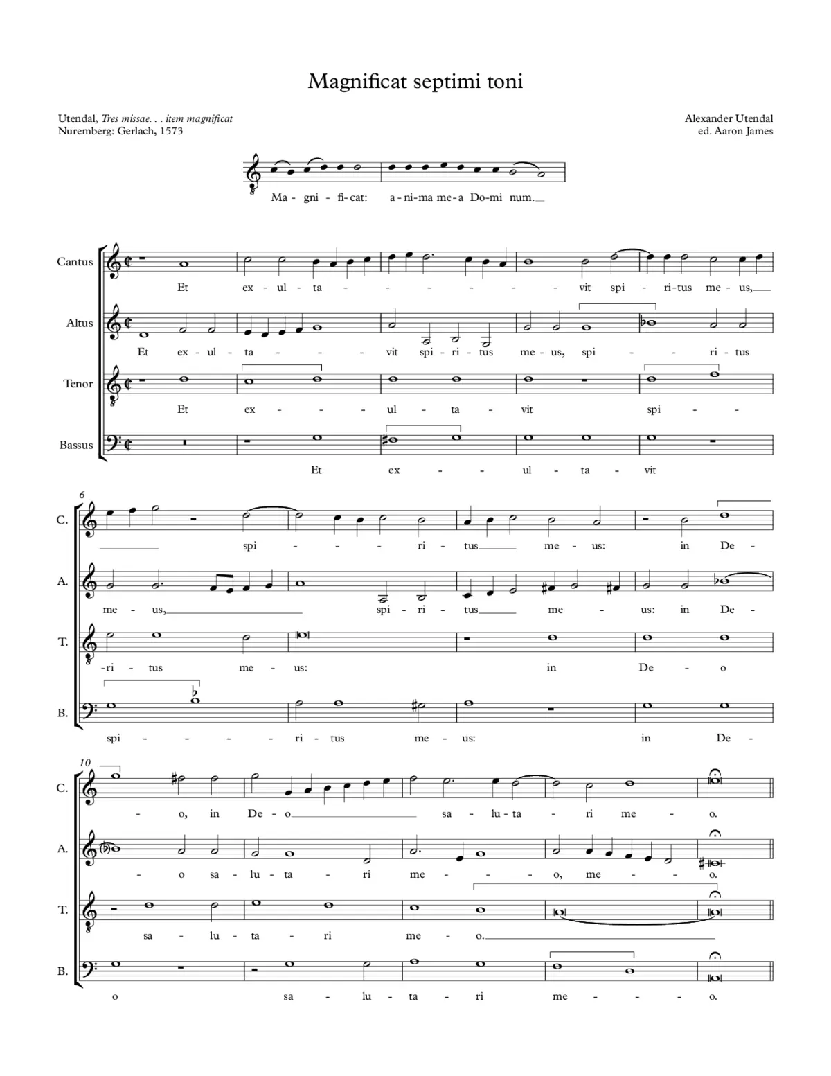 Magnificat septimi toni - Page 1