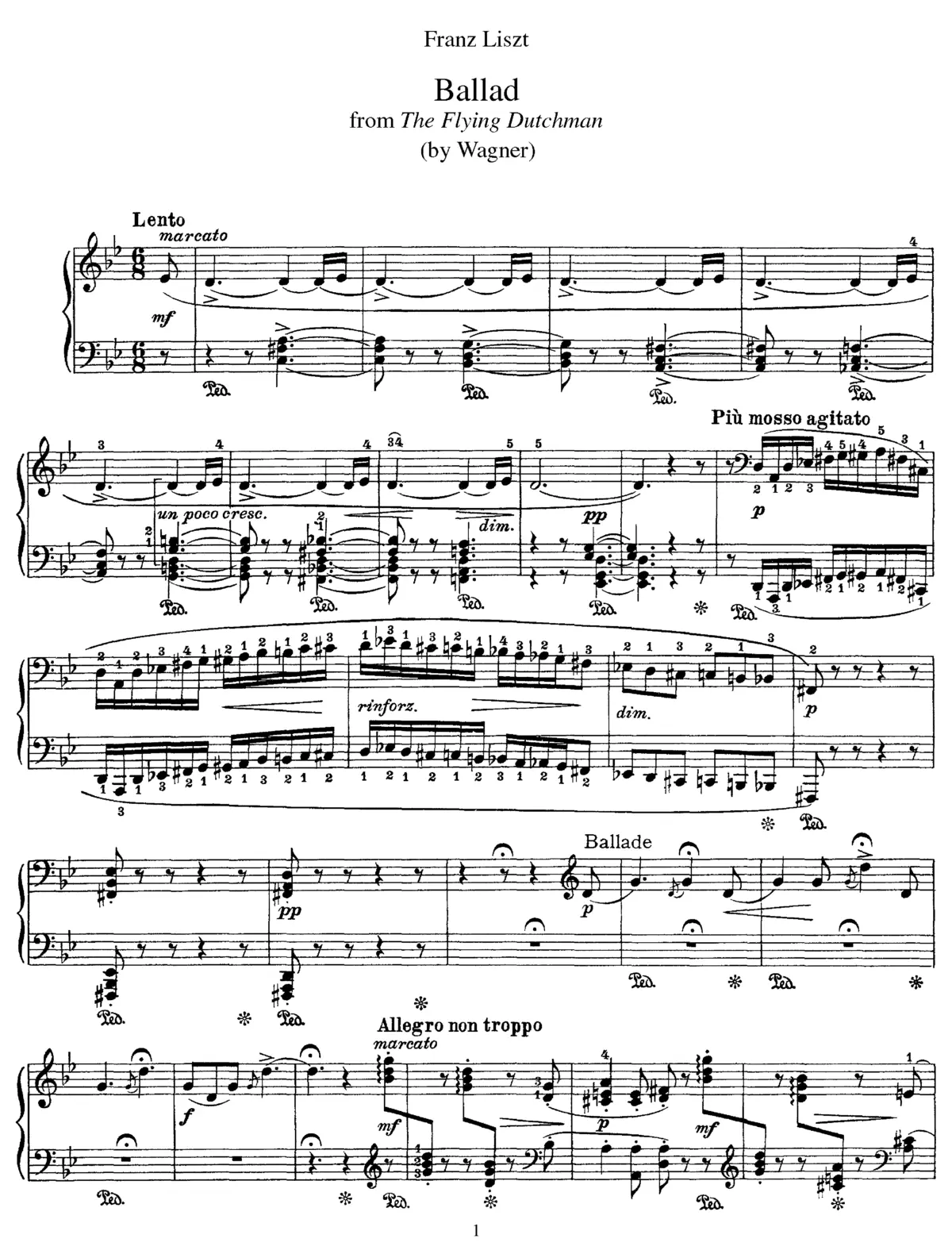 Ballade aus dem Fliegenden Holländer - Page 1