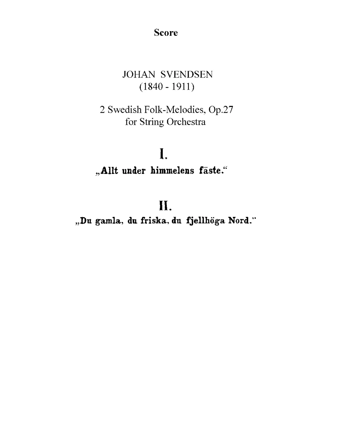 2 Swedish Folk-Melodies - Page 1