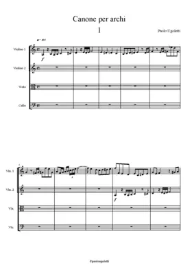 3 Canoni per quartetto d'archi