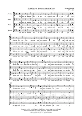 Auf bleibet Treu und haltet fest