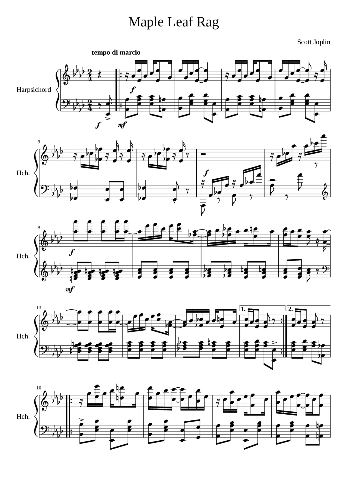 maple leaf rag - Page 1