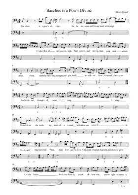Bacchus is a pow'r divine, Z 360