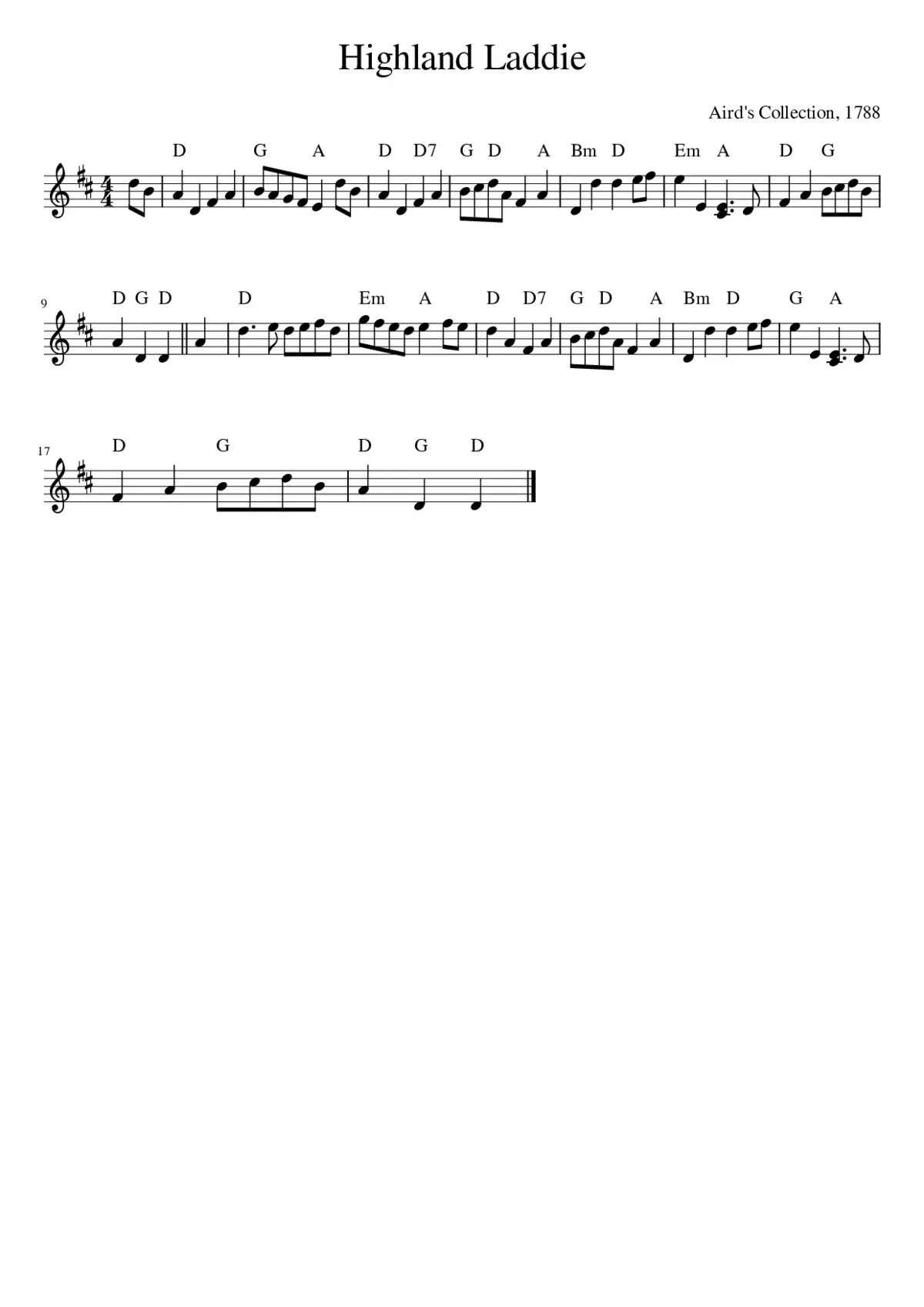 Highland Laddie - Page 1