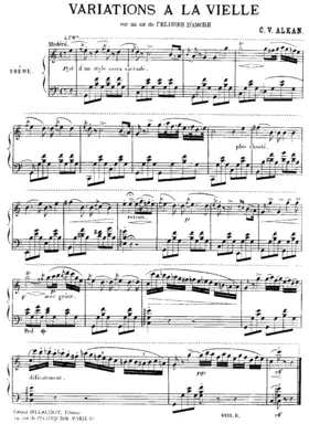 Variations à la vielle sur un air de l'Elisire d'amore [Donizetti]