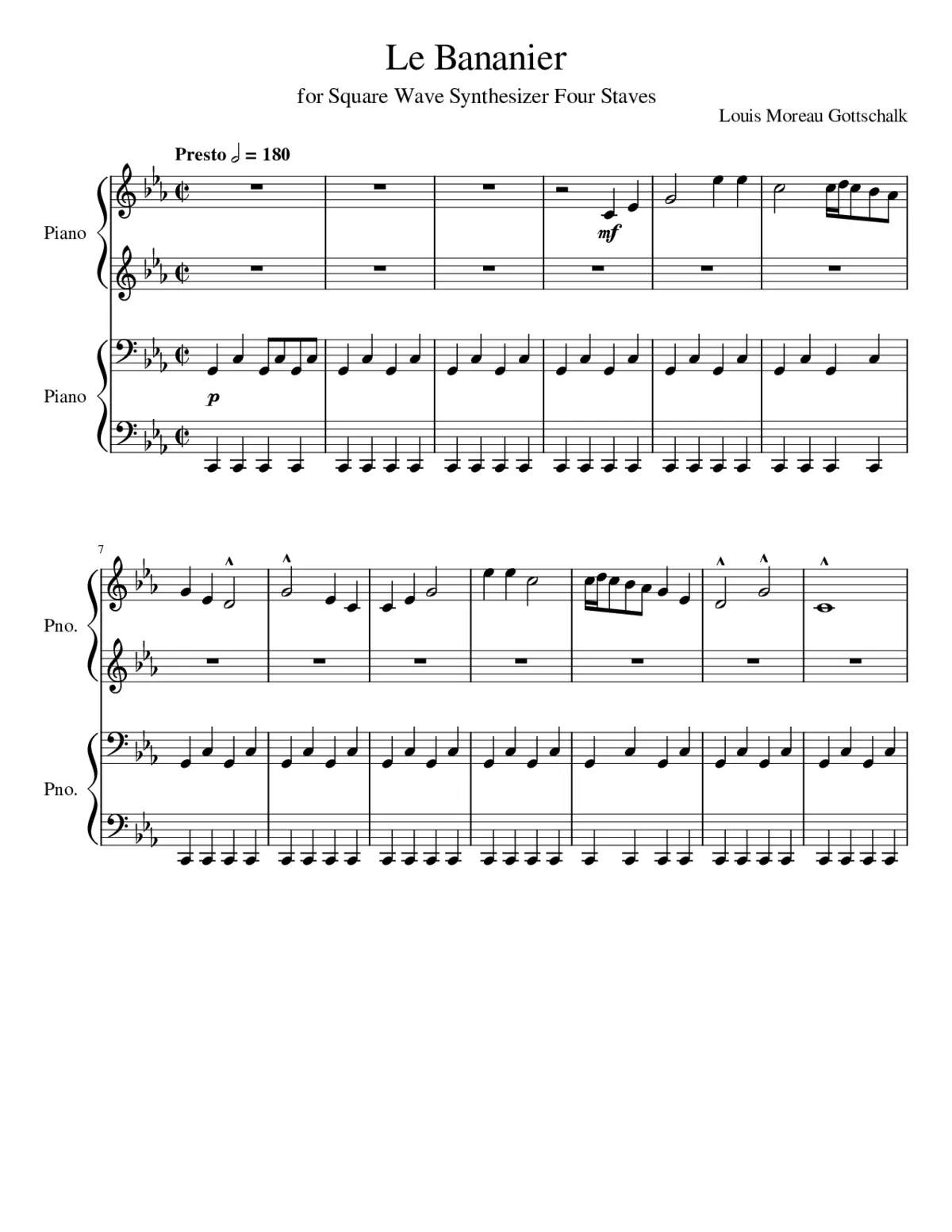 Le Bananier (Chiptune) - Page 1