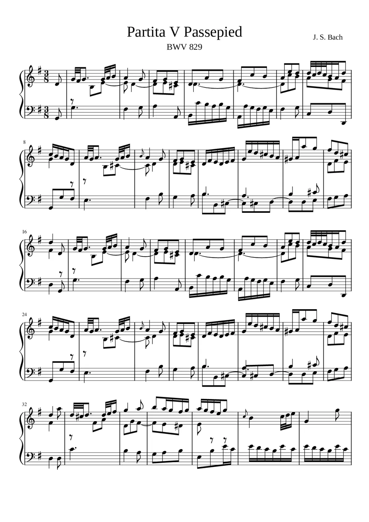 Partita in G major BWV 829 - Page 1