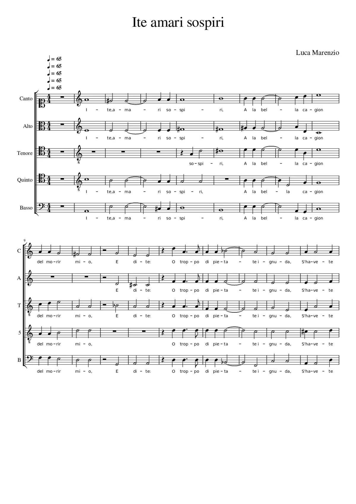 Ite amari sospiri - Page 1