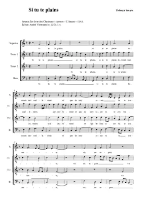 Si tu te plains (4v.)