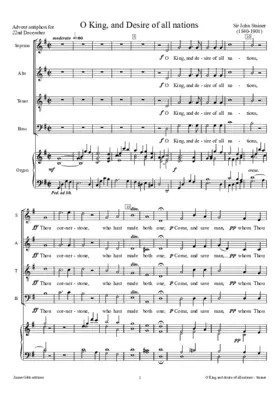 O King and desire of all nations