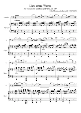 Lied ohne Worte Op.109