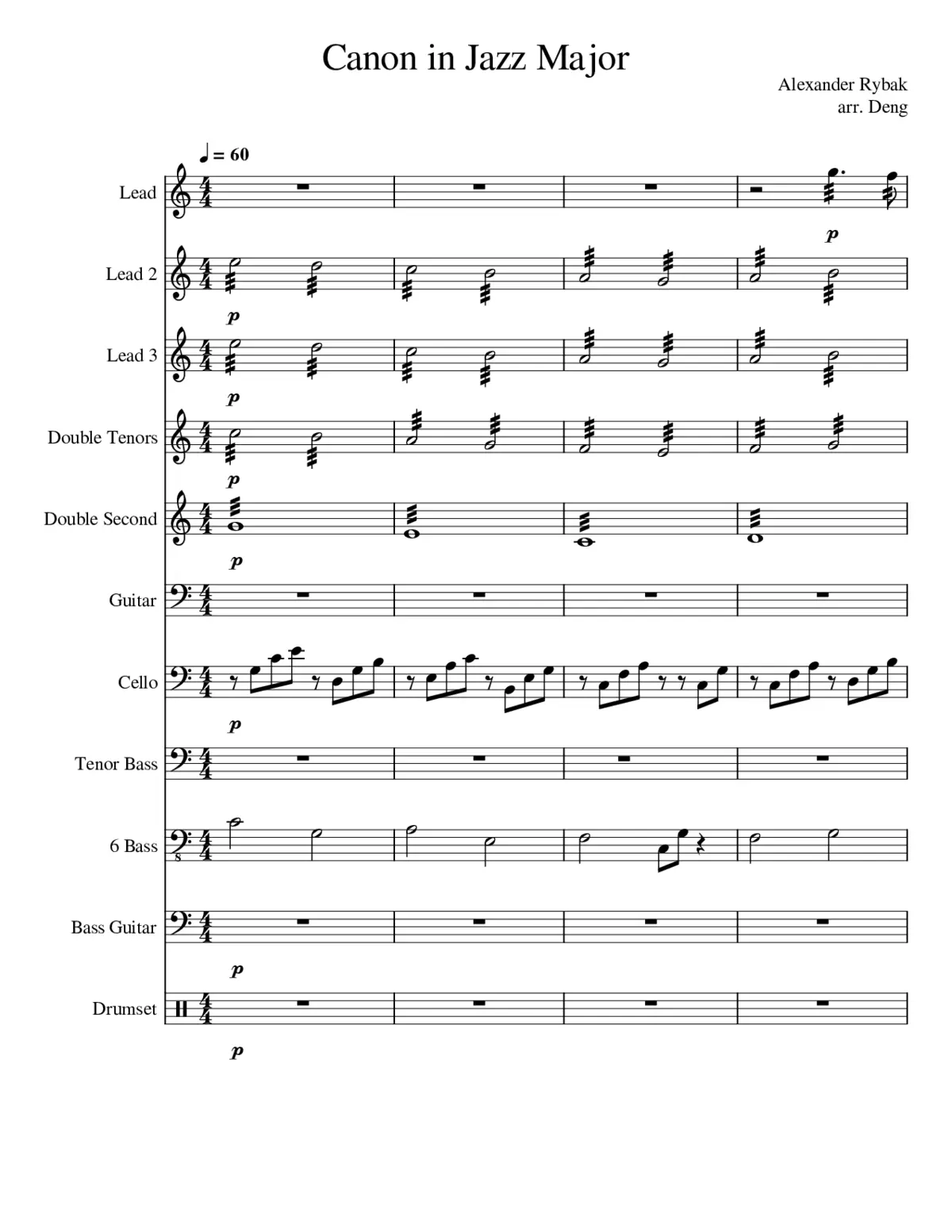 Canon and Gigue in D major P.37 - Page 1