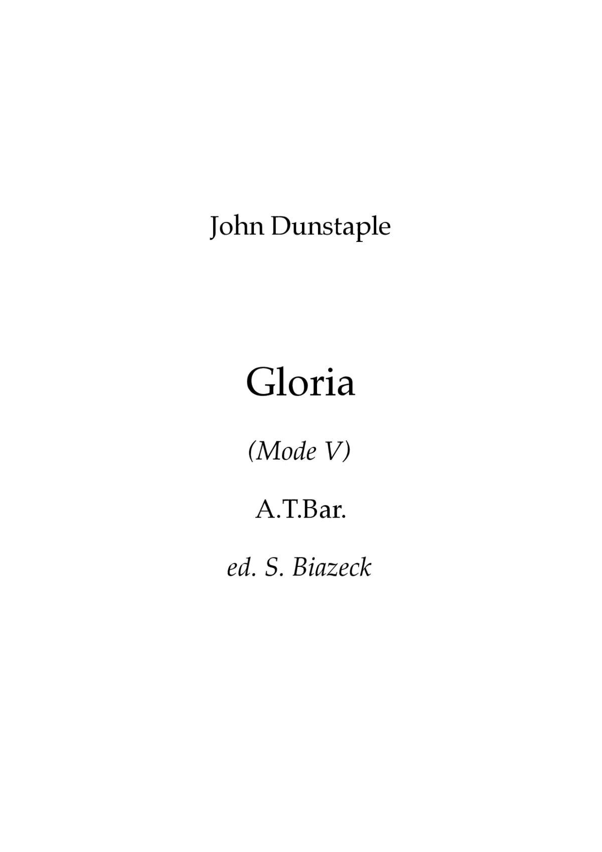 Gloria (Tr. 93, 170v - 171r) - Page 1
