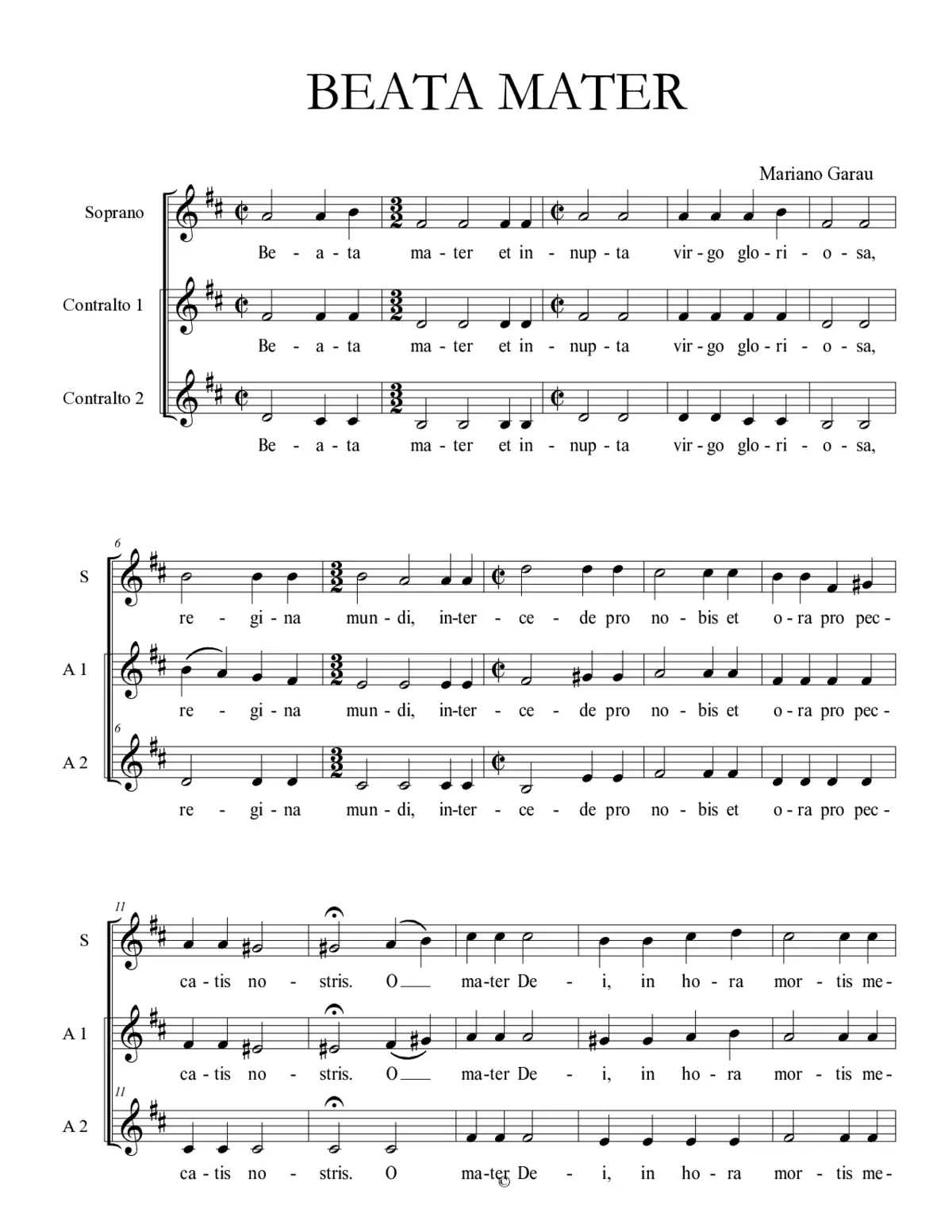 Beata mater - Page 1