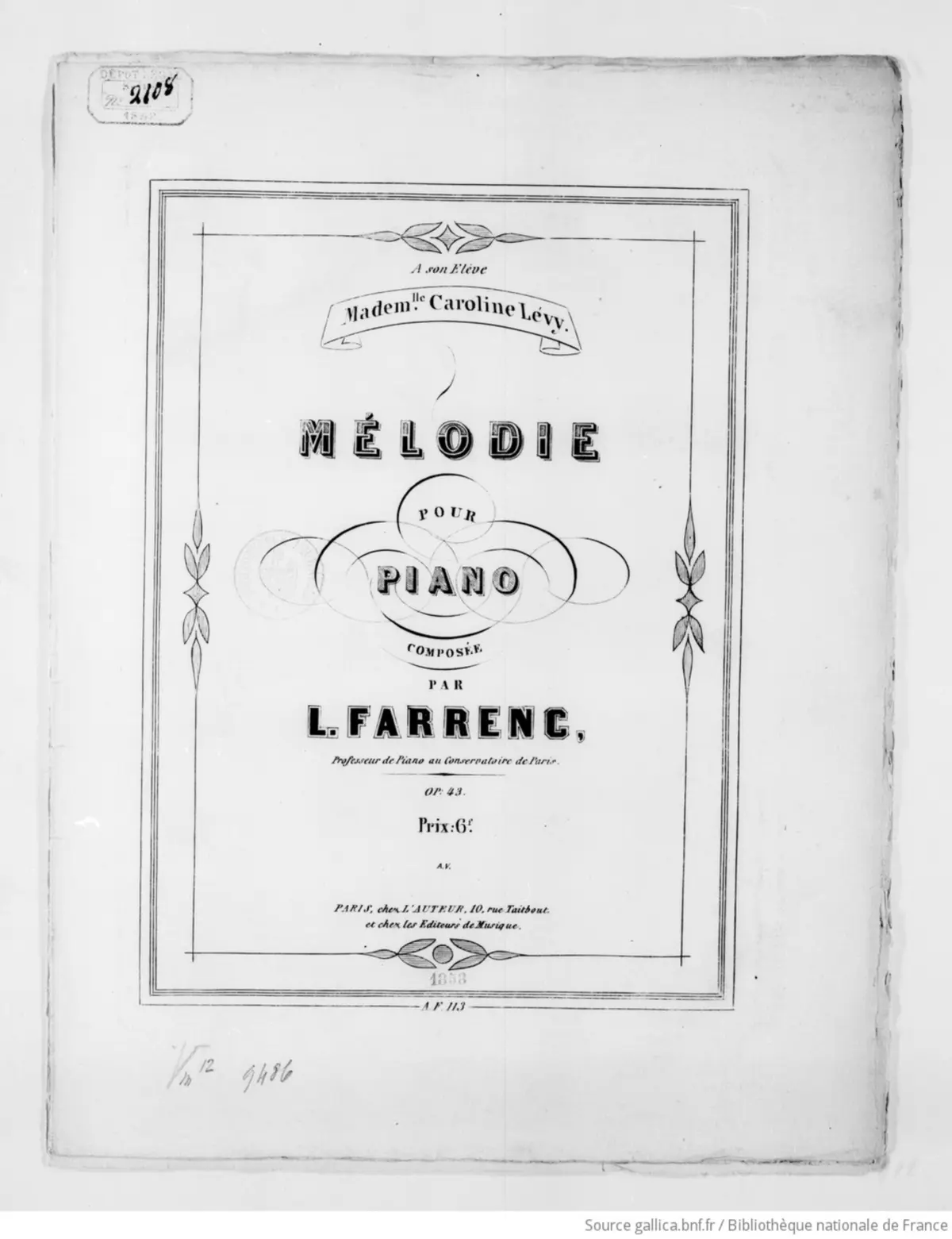 3 Mélodies pour piano - Page 1