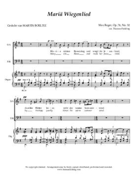 Maria Wiegenlied, Op. 76, No. 52