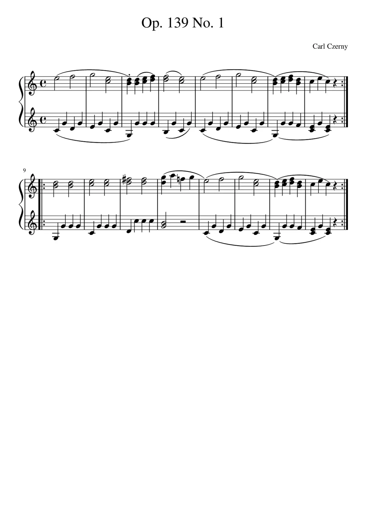 Carl Czerny Op. 139 No. 1 - Page 1
