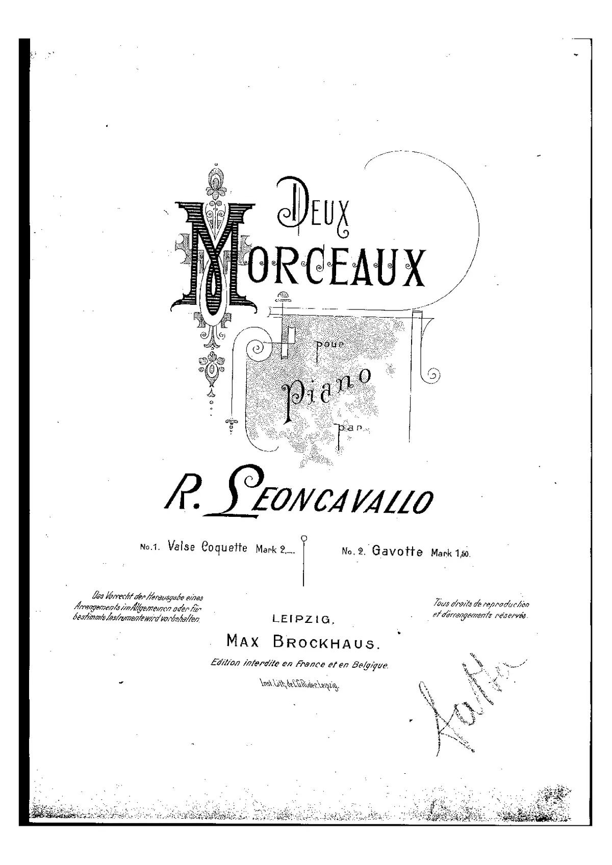 Deux morceaux - Page 1