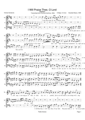 I will praise thee O Lord - Hezekiah Moors