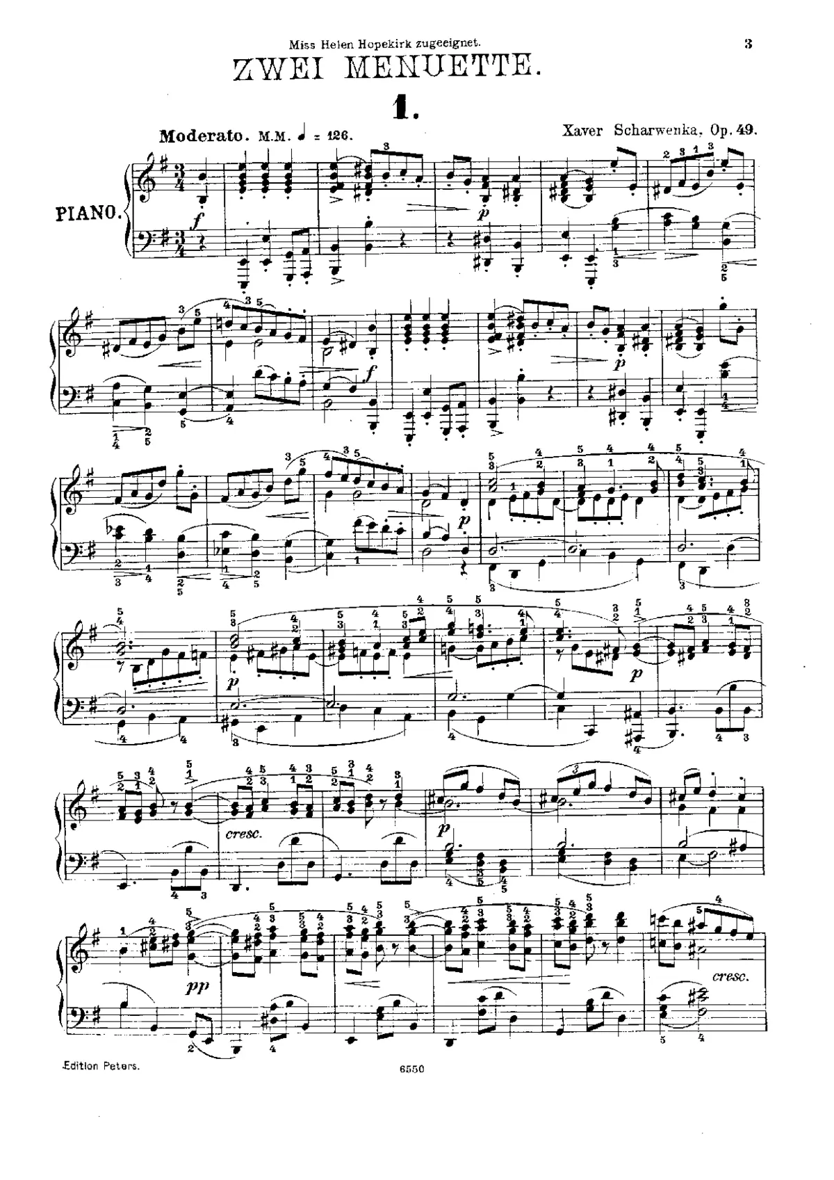 2 Menuettes, Op.49 - Page 1