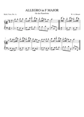 Allegro in F major K.1c