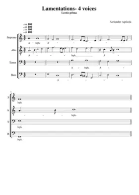 Lamentations 4 voices