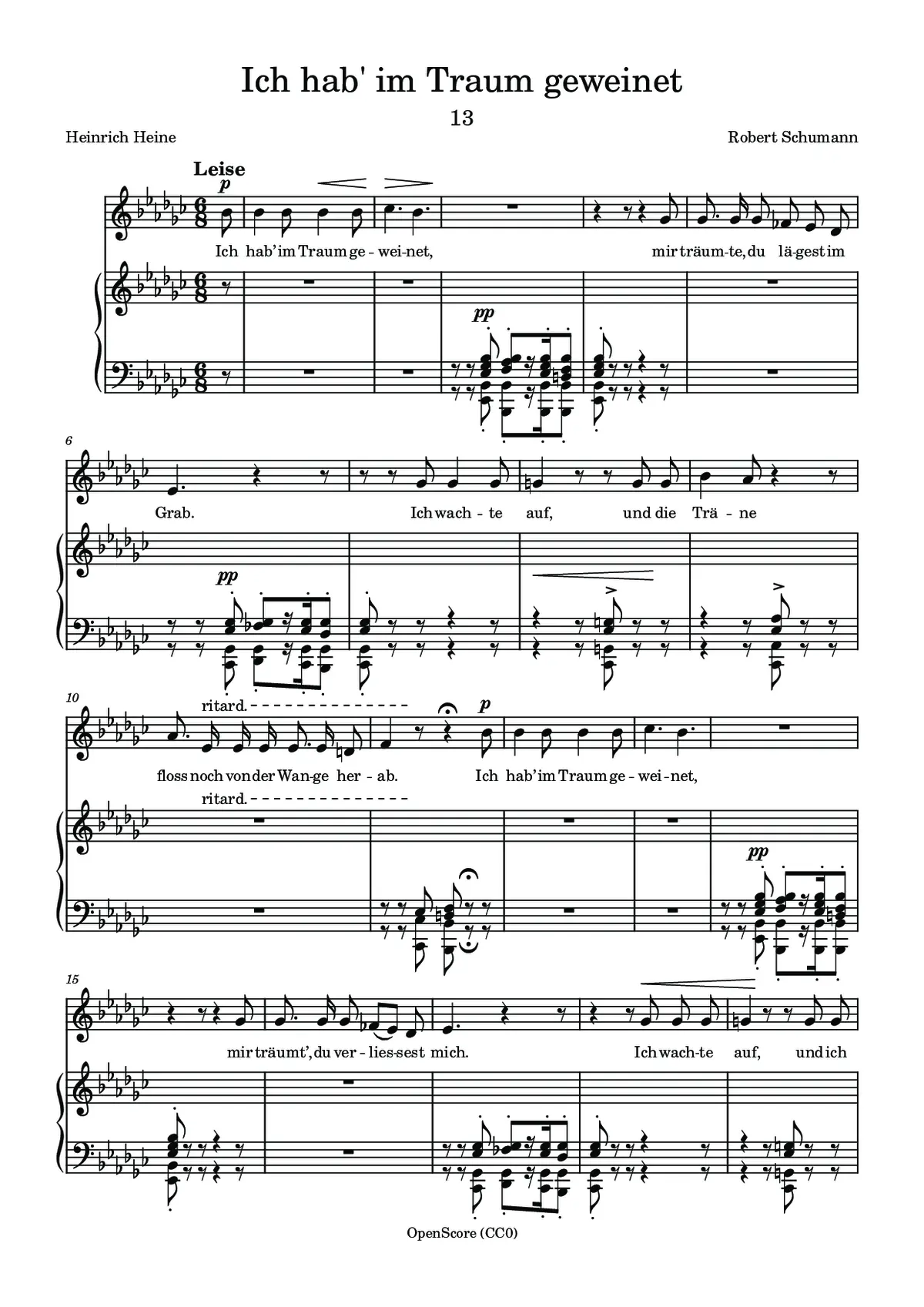 Ich hab’ im Traum geweinet - Page 1