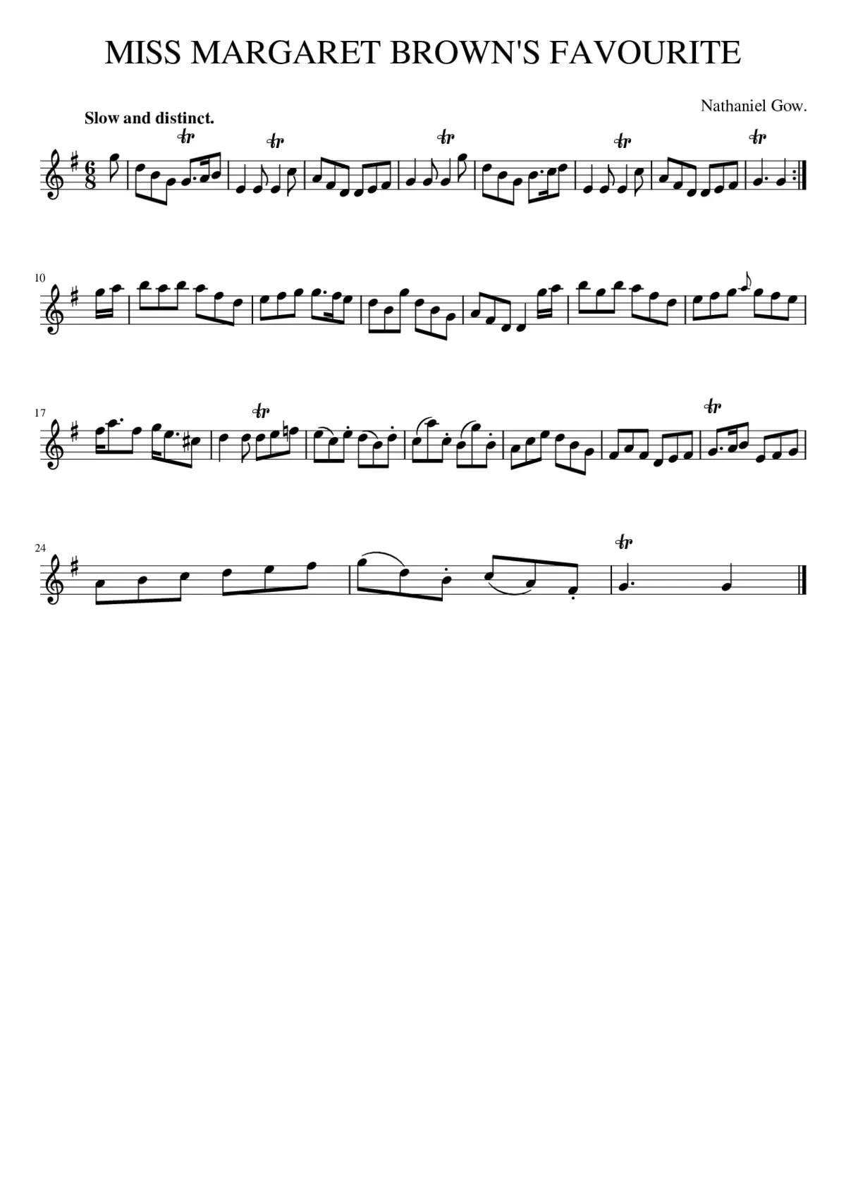 MISS MARGARET BROWN'S FAVOURITE - Page 1