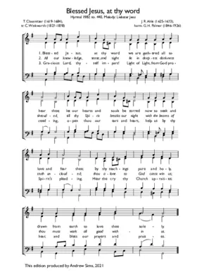 Blessed Jesus, at thy word