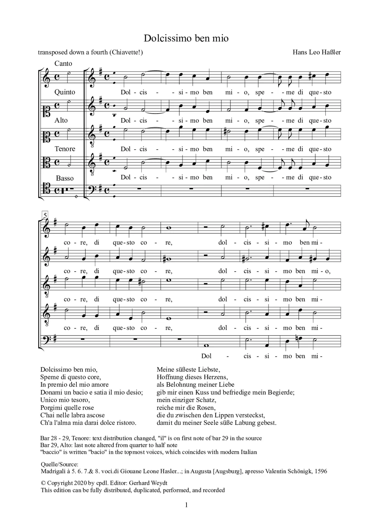 Dolcissimo ben mio - Page 1
