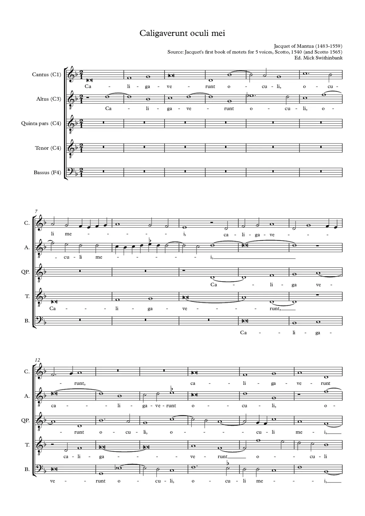 Caligaverunt oculi mei - Page 1